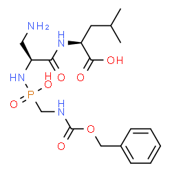 ChemSpider 2D Image | 3-Amino-N-[({[(benzyloxy)carbonyl]amino}methyl)(hydroxy)phosphoryl]-L-alanyl-L-leucine | C18H29N4O7P
