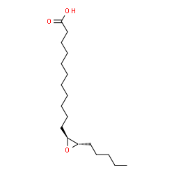 ChemSpider 2D Image | 11-[(2S,3S)-3-Pentyl-2-oxiranyl]undecanoic acid | C18H34O3