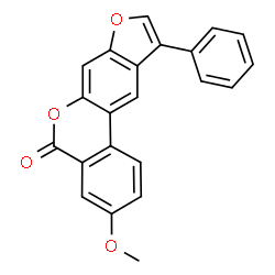 ChemSpider 2D Image | 3-Methoxy-10-phenyl-5H-benzo[c]furo[3,2-g]chromen-5-one | C22H14O4