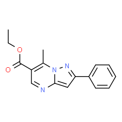 ChemSpider 2D Image | Ethyl 7-methyl-2-phenylpyrazolo[1,5-a]pyrimidine-6-carboxylate | C16H15N3O2