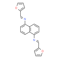 ChemSpider 2D Image | N,N'-Bis-furan-2-ylmethylene-naphthalene-1,5-diamine | C20H14N2O2
