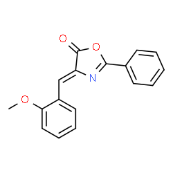 ChemSpider 2D Image | (Z)-4-(2-Methoxybenzylidene)-2-phenyloxazol-5(4H)-one | C17H13NO3