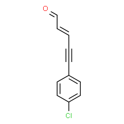 ChemSpider 2D Image | (2E)-5-(4-Chlorophenyl)-2-penten-4-ynal | C11H7ClO