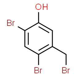 ChemSpider 2D Image | 2,4-Dibromo-5-(bromomethyl)phenol | C7H5Br3O