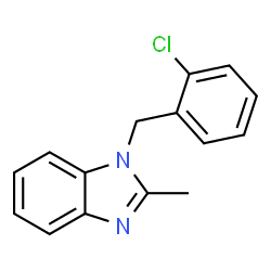 ChemSpider 2D Image | 1-(2-Chlorobenzyl)-2-methyl-1H-benzimidazole | C15H13ClN2