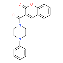 ChemSpider 2D Image | Chromen-2-one, 3-(4-phenylpiperazine-1-carbonyl)- | C20H18N2O3