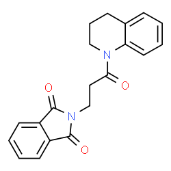 ChemSpider 2D Image | 2-[3-(3,4-Dihydro-2H-quinolin-1-yl)-3-oxo-propyl]-isoindole-1,3-dione | C20H18N2O3