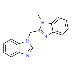 ChemSpider 2D Image | 2-Methyl-1-[(1-methyl-1H-benzimidazol-2-yl)methyl]-1H-benzimidazole | C17H16N4