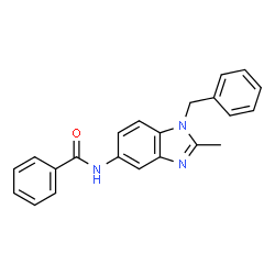 ChemSpider 2D Image | N-(1-Benzyl-2-methyl-1H-benzimidazol-5-yl)benzamide | C22H19N3O