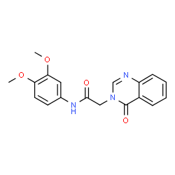 ChemSpider 2D Image | N-(3,4-Dimethoxyphenyl)-2-(4-oxo-3(4H)-quinazolinyl)acetamide | C18H17N3O4