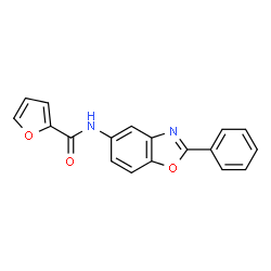 ChemSpider 2D Image | N-(2-Phenyl-1,3-benzoxazol-5-yl)-2-furamide | C18H12N2O3