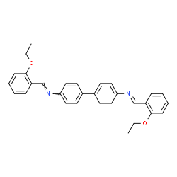 ChemSpider 2D Image | (E,E)-N,N'-4,4'-Biphenyldiylbis[1-(2-ethoxyphenyl)methanimine] | C30H28N2O2