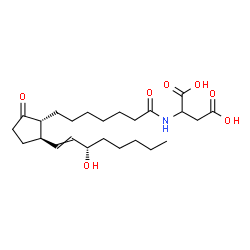 ChemSpider 2D Image | N-[(15S)-15-Hydroxy-1,9-dioxoprost-13-en-1-yl]aspartic acid | C24H39NO7