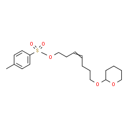 ChemSpider 2D Image | (3Z)-7-(Tetrahydro-2H-pyran-2-yloxy)-3-hepten-1-yl 4-methylbenzenesulfonate | C19H28O5S