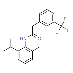 ChemSpider 2D Image | N-(2-Isopropyl-6-methylphenyl)-2-[3-(trifluoromethyl)phenyl]acetamide | C19H20F3NO