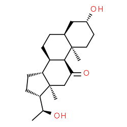 ChemSpider 2D Image | (3alpha,5alpha,8alpha,10alpha,13alpha,20S)-3,20-Dihydroxypregnan-11-one | C21H34O3