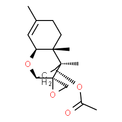 ChemSpider 2D Image | (2alpha,4beta,11beta)-12,13-Epoxytrichothec-9-en-4-yl acetate | C17H24O4