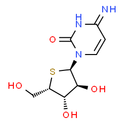 ChemSpider 2D Image | 4-Amino-1-(4-thio-alpha-L-xylofuranosyl)-2(1H)-pyrimidinone | C9H13N3O4S