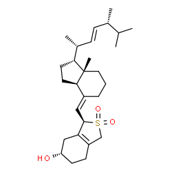 ChemSpider 2D Image | (3R,5S)-3-[(E)-{(1R,3aR,7aS)-1-[(2R,3E,5R)-5,6-Dimethyl-3-hepten-2-yl]-7a-methyloctahydro-4H-inden-4-ylidene}methyl]-1,3,4,5,6,7-hexahydro-2-benzothiophene-5-ol 2,2-dioxide | C28H44O3S