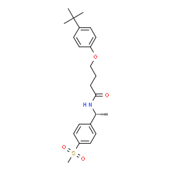 ChemSpider 2D Image | 4-[4-(2-Methyl-2-propanyl)phenoxy]-N-{(1R)-1-[4-(methylsulfonyl)phenyl]ethyl}butanamide | C23H31NO4S