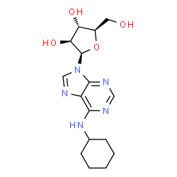 ChemSpider 2D Image | 9-(beta-D-Arabinofuranosyl)-N-cyclohexyl-9H-purin-6-amine | C16H23N5O4