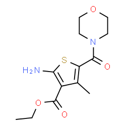 ChemSpider 2D Image | Ethyl 2-amino-4-methyl-5-(4-morpholinylcarbonyl)-3-thiophenecarboxylate | C13H18N2O4S
