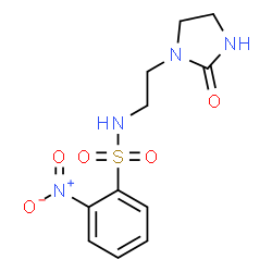 ChemSpider 2D Image | 2-Nitro-N-[2-(2-oxo-1-imidazolidinyl)ethyl]benzenesulfonamide | C11H14N4O5S