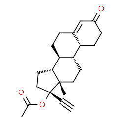ChemSpider 2D Image | (8alpha,9beta,14beta)-3-Oxo-19-norpregn-4-en-20-yn-17-yl acetate | C22H28O3