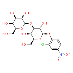 ChemSpider 2D Image | 2-Chloro-4-nitrophenyl 3-O-beta-L-talopyranosyl-beta-L-galactopyranoside | C18H24ClNO13