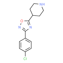ChemSpider 2D Image | 4-[3-(4-Chlorophenyl)-1,2,4-oxadiazol-5-yl]piperidine | C13H14ClN3O