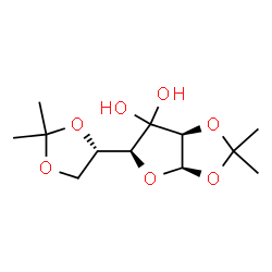 ChemSpider 2D Image | (3aR,5S,6aS)-5-[(4S)-2,2-Dimethyl-1,3-dioxolan-4-yl]-2,2-dimethyldihydrofuro[2,3-d][1,3]dioxole-6,6(5H)-diol (non-preferred name) | C12H20O7