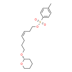 ChemSpider 2D Image | (3Z)-7-[(2R)-Tetrahydro-2H-pyran-2-yloxy]-3-hepten-1-yl 4-methylbenzenesulfonate | C19H28O5S