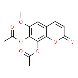 ChemSpider 2D Image | 6-Methoxy-2-oxo-2H-chromene-7,8-diyl diacetate | C14H12O7