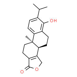 ChemSpider 2D Image | (3bR,9bR)-6-Hydroxy-7-isopropyl-9b-methyl-3b,4,5,9b,10,11-hexahydrophenanthro[1,2-c]furan-1(3H)-one | C20H24O3