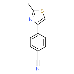 ChemSpider 2D Image | 4-(4-Cyanophenyl)-2-methylthiazole | C11H8N2S