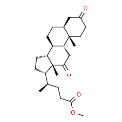 ChemSpider 2D Image | Methyl (5beta,8alpha,14beta,17alpha)-3,12-dioxocholan-24-oate | C25H38O4