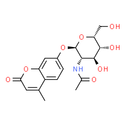 ChemSpider 2D Image | 4-Methyl-2-oxo-2H-chromen-7-yl 2-acetamido-2-deoxy-alpha-D-idopyranoside | C18H21NO8