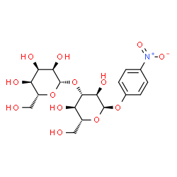 ChemSpider 2D Image | 4-Nitrophenyl 3-O-beta-D-allopyranosyl-alpha-D-glucopyranoside | C18H25NO13