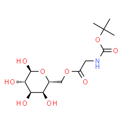 ChemSpider 2D Image | 6-O-(N-{[(2-Methyl-2-propanyl)oxy]carbonyl}glycyl)-alpha-D-altropyranose | C13H23NO9