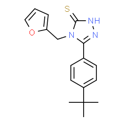 ChemSpider 2D Image | 5-(4-tert-butylphenyl)-4-(2-furylmethyl)-4H-1,2,4-triazole-3-thiol | C17H19N3OS