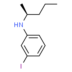 ChemSpider 2D Image | 3-Iodo-N-[(2S)-2-pentanyl]aniline | C11H16IN