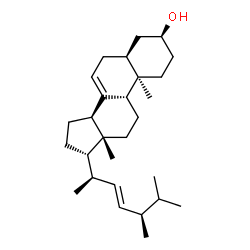 ChemSpider 2D Image | (3alpha,5alpha,10alpha,22E)-Ergosta-7,22-dien-3-ol | C28H46O