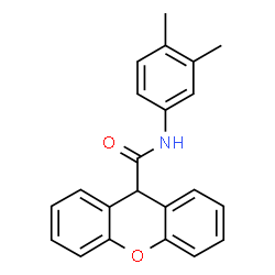 ChemSpider 2D Image | N-(3,4-Dimethylphenyl)-9H-xanthene-9-carboxamide | C22H19NO2