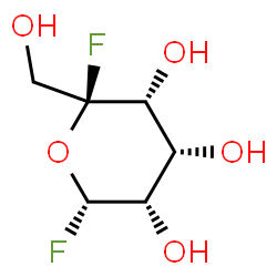 ChemSpider 2D Image | (2S,3R,4R,5S,6S)-2,6-Difluoro-2-(hydroxymethyl)tetrahydro-2H-pyran-3,4,5-triol (non-preferred name) | C6H10F2O5