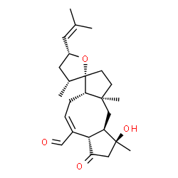 ChemSpider 2D Image | (2alpha,3alpha,7E,10beta,11alpha,15R,18R)-3-Hydroxy-5-oxo-14,18-epoxyophiobola-7,19-dien-25-al | C25H36O4