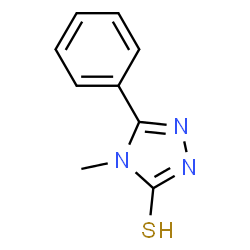 ChemSpider 2D Image | 4-Methyl-5-phenyl-4H-[1,2,4]triazole-3-thiol | C9H9N3S