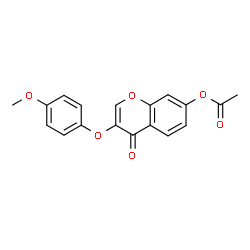 ChemSpider 2D Image | 3-(4-Methoxyphenoxy)-4-oxo-4H-chromen-7-yl acetate | C18H14O6