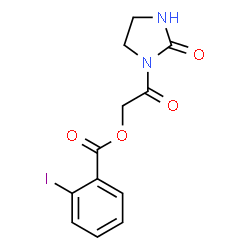 ChemSpider 2D Image | 2-Oxo-2-(2-oxo-1-imidazolidinyl)ethyl 2-iodobenzoate | C12H11IN2O4