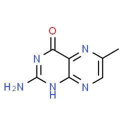 ChemSpider 2D Image | 2-Amino-6-methyl-4(1H)-pteridinone | C7H7N5O