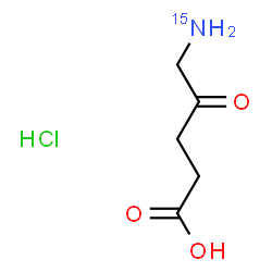 ChemSpider 2D Image | 5-(~15~N)Amino-4-oxopentanoic acid hydrochloride (1:1) | C5H10Cl15NO3